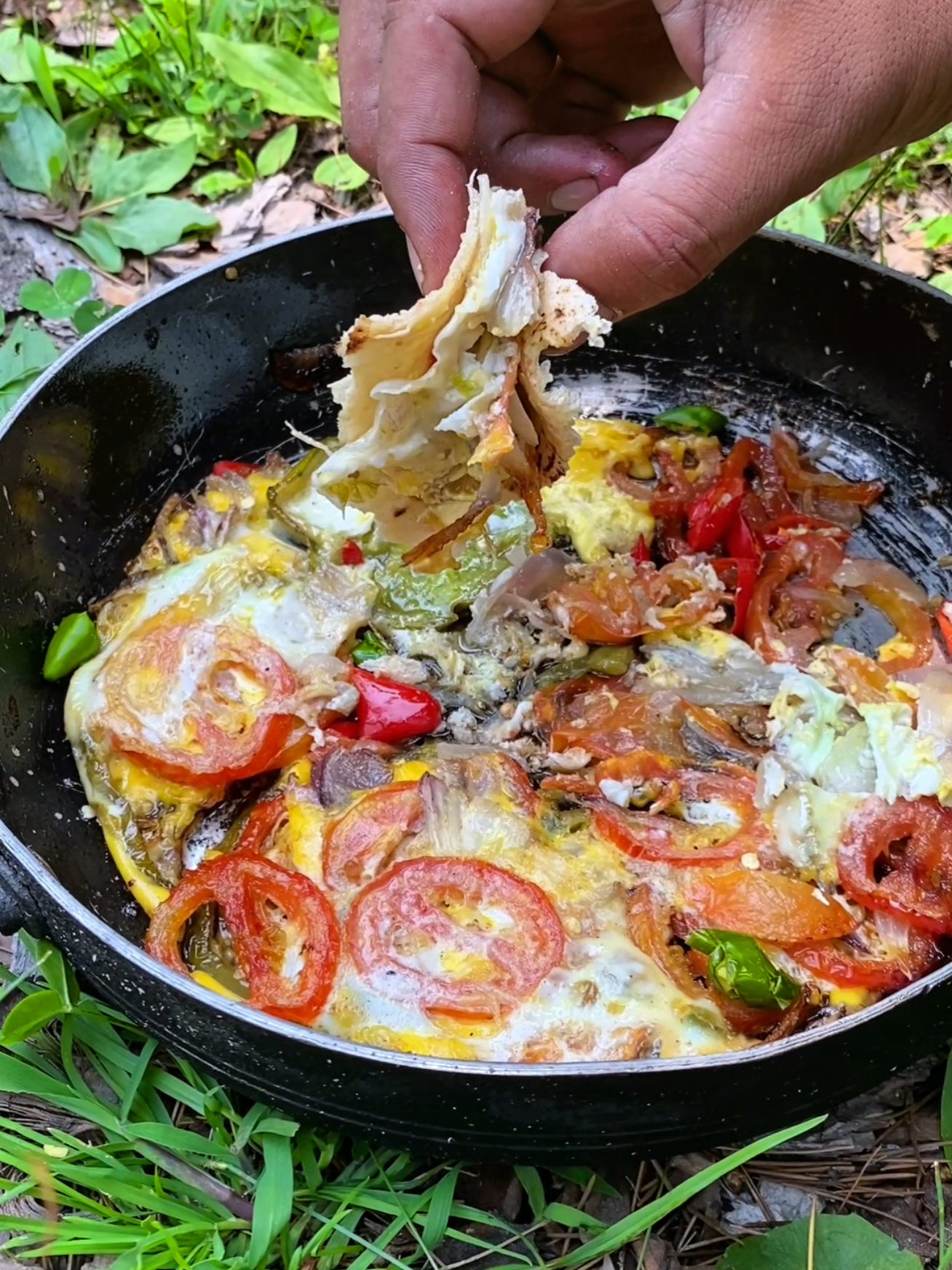 egg omlate 🤤❤️ #village #nature #viralvideo #villagelife #foryoupage #foryou #outdoorcooking 