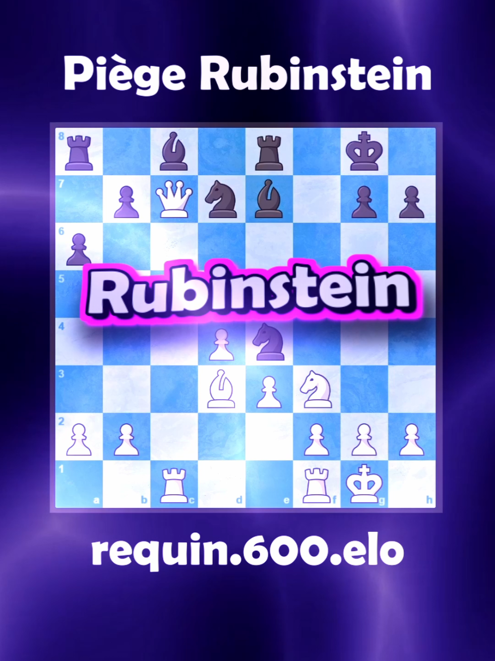 Chanson du piège de Rubinstein #échecs #chess #song  Un piège dans le gambit dame refusé ultra efficace dans lequel le Grand-Maitre international Rubinstein est tombé 2 fois