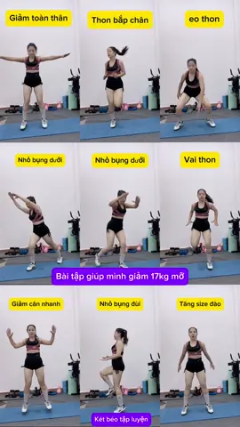 Giảm bay 17kg , Thực hiện mỗi động tác 30 lần - Nghỉ 10s và chuyển qua động tác khác . Thực hiện lặp lại 3-5 sét tuỳ sức bền #tapluyen #tapluyentainha #gym #tapluyenmoingay #baitapgiamcan #giamcanantoan #giammo #giamcanantoan #giamcanthanhcong #eatclean #ketbeo #cardio #fullbodyworkout #giamcan #hanhtrinhgiamcan #thaydoibanthan #tipslamdep 