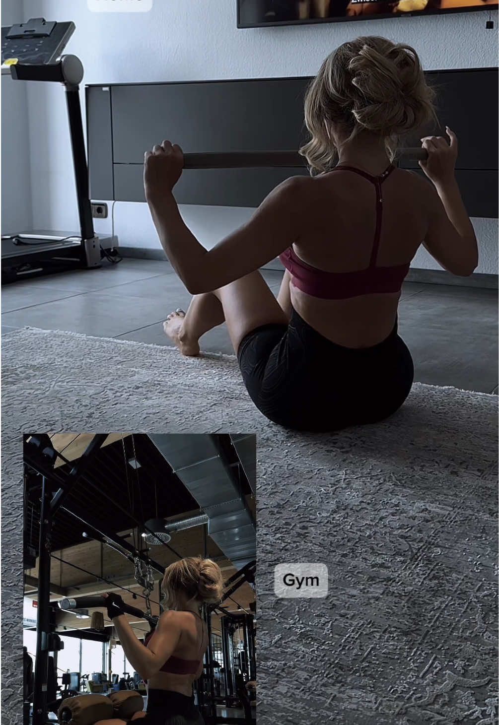 Home vs Gym Workout  Upper Body Workout  . . . #workoutmotivation #gymtips #workouttips #homeworkout #resistancebands #upperbody #homegymworkout 