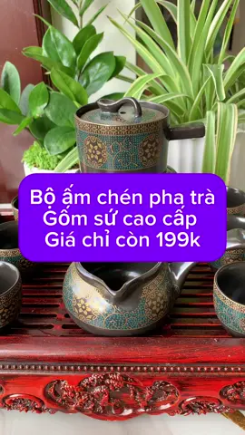 Bộ ấm chén pha trà cối xay phong cách cổ xưa, lạ mắt, độc đáo quá này cả nhà ơi, mua ngay nào#xuhuong #xuhuongtiktok #xuhuongtiktok2025 #viral #thinhhanh #MebeCoca #am #amchen #amphatra #amchensucaocap 
