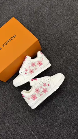 Pink flower 🌸 Lv Trainers  #luxurylife #sneakers #sneakerhead #mensfashion #streetwear #streetwearstyle #OOTD #fyp #goviral #pinkshoes 