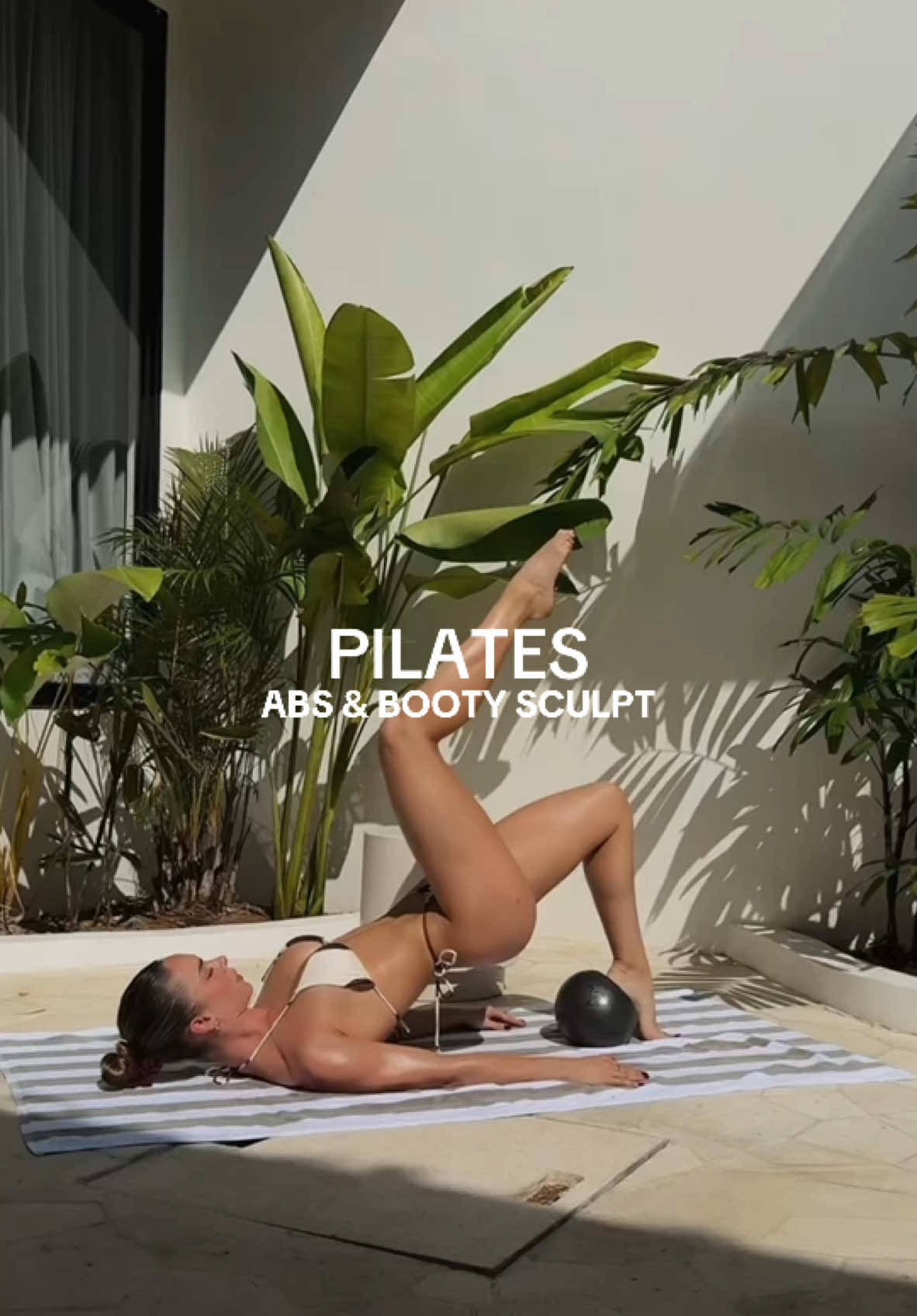 Nothing beats a bikini sculpt in the Bali sun 🫶🏼 Here are x5 of my fave abs & booty exercises using the Pilates ball for the ultimate burnnnn!  — Single leg glute bridge w/ leg extension  — 4pk leg lift w/ ball under knee  — Ab curl leg lift w/ oblique ab curl leg lift  — Side plank thread the needle  — Glute bridge w/ abduction & elevated heels  Aim for 12-15 slow reps/per side x3/4 rounds ❤️‍🔥 @BODYPULSEPILATES  #pilates #pilatesinstructor #pilatesworkout #workout #Fitness #absworkout #gluteworkout #fitnessmotivation 