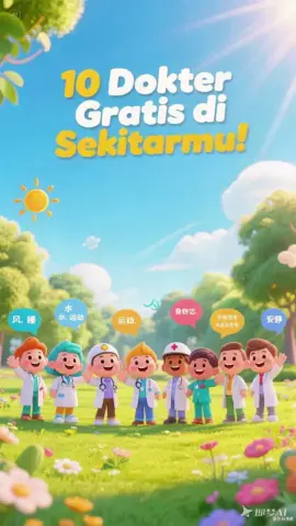10 Dokter Gratis di sekitar Kita #bahagia #kesehatan #hidupsehat #animasi #sehat #animasiindonesia #sehatselalu #alami #dokter #cute