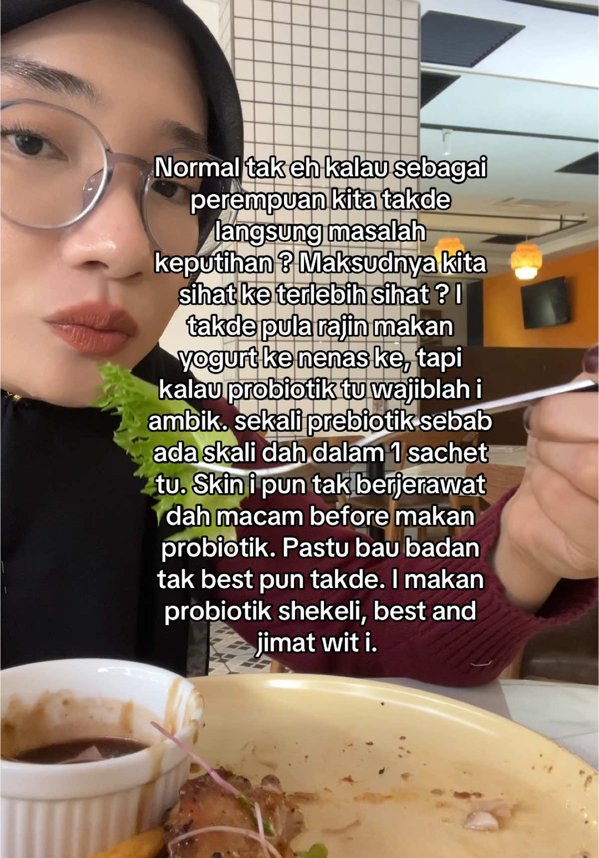 Perempuan tak wajib ada keputihan pun kan? Aku dah pening dengan fikiran sendiri ni 🥹 #probiotic 