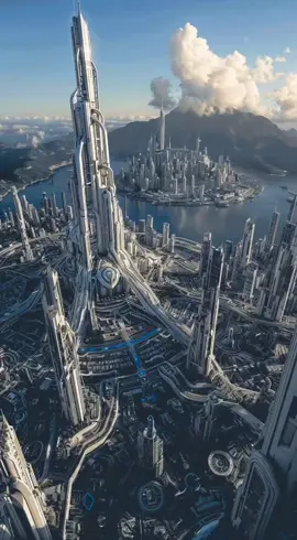 Eden Prime - Future City Would you live here? #futuristic #futuristiccity #scifi #sciencefiction #greencity #artificial_intelligence #worldbuilding #intergalactic #scifidaily #viral 