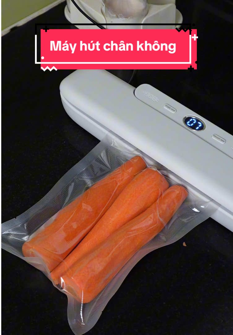 Bảo quản bằng cách hút chân không giúp thực phẩm được tươi lâu hơn, mà xếp vào tủ cũng gọn gàng sạch sẽ | Máy hút chân không | Nhân check #nhancheck #review #SaleLiveCucPham #TikTokShop77 
