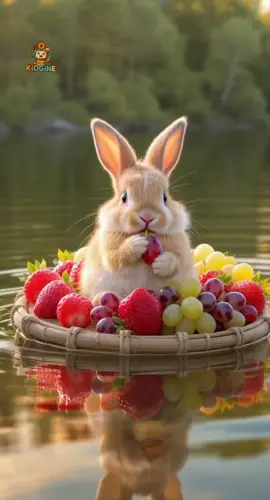 Rabbit Eating Fruits #kids #fyp #foryou #rabbit #bunny #fruits #kids #cutebaby 