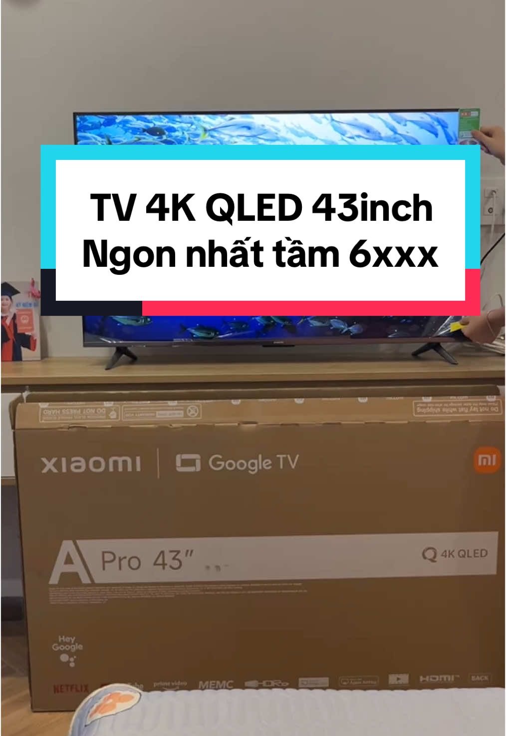 Các cháu bây giờ được bố mẹ chiều thật. Lắp hẳn cho chiếc #tivi #xiaomi A Pro 43 inch 4K QLED 2026 xem trong phòng 😍 #cunghoandibantivi #dienmaycentervn #xiaomihanoivn #xuhướng #tv #tivixiaomi #googletv #dienmaycenter #tv4k #xiaomihanoi #tv43inch #QLED #qledtv 