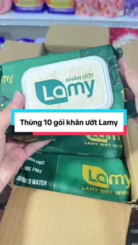 Thùng 10 gói khăn ướt Lamy đang giảm giá kìa cả nhà ơi vào săn lẹ kẻo hết nhé #xuhuong #lamy #khanuotlamy #khanuotlamycaocap #khangiayuotlamy #khanuot #khanuotkhongmui #khanuotkhongcon #khanuotkhongmuichobe #khanuotvesinh