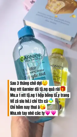 Ntt Garnier nay về zá hờ.i mà còn tặ.ng quà ấy. Lẹ tay nhe #garnier #ntt #taytrang #nuoctaytrang #nuoctaytranggarnier #garniervn #skincare 