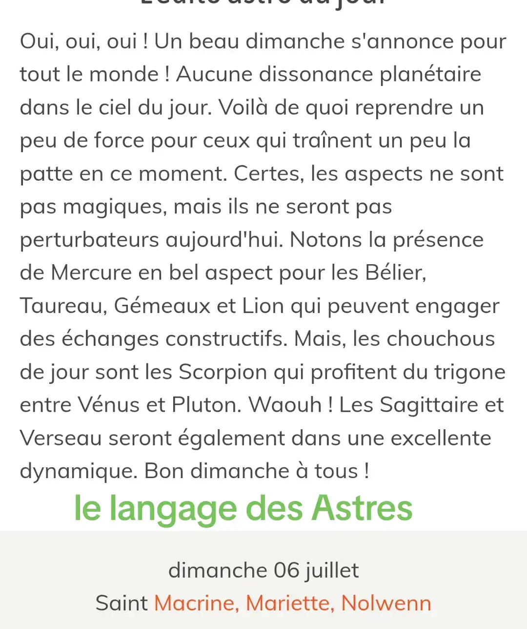 #dimanche #juillet #pourtoi #pourvoustous #poureux🙌🏾 #horoscope #abonnetoi❤️❤️🙏 #horoscopes #horoscopos♌️♑️♈️♍️♉️☯️🕉♎️♓️♊️♏️☦️ #abondancepositive 