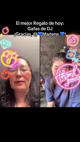 Uno de los mejores Regalos en mi LIVE. ¡💙Marlene 💙, gracias por apoyar mi contenido!@💙Marlene 💙 #tiktoklive #livehighlights #livegift #djglasses #gafasdedj 