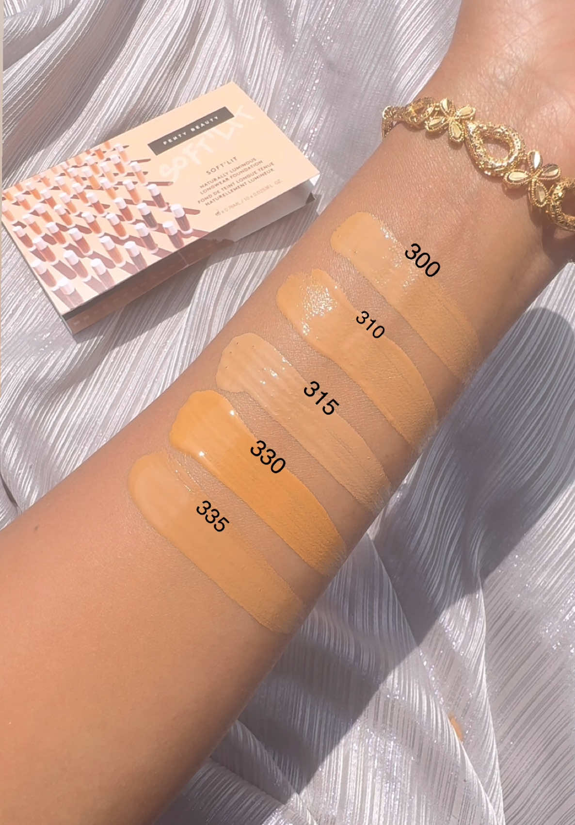 Soft’Lit in every shade ✨ Which one’s your match?  @Fenty Beauty Soft’Lit Foundation . This gives your skin a natural, glowing look with medium coverage. It feels light, like a second skin, and lasts all day—even in heat and humidity. Made with plant extracts, it helps keep your skin bright and hydrated. It doesn’t feel oily and won’t fade, crease, or change color. #fenty #fentybeautyfoundation #fentysoftlitfoundation #fentybeauty #beautyblog #skincare #makeupswatches #foundation #beauty #makeuptok #skintok #fentyface #fyp @Boots UK @LOOKFANTASTIC @Sephora UK 