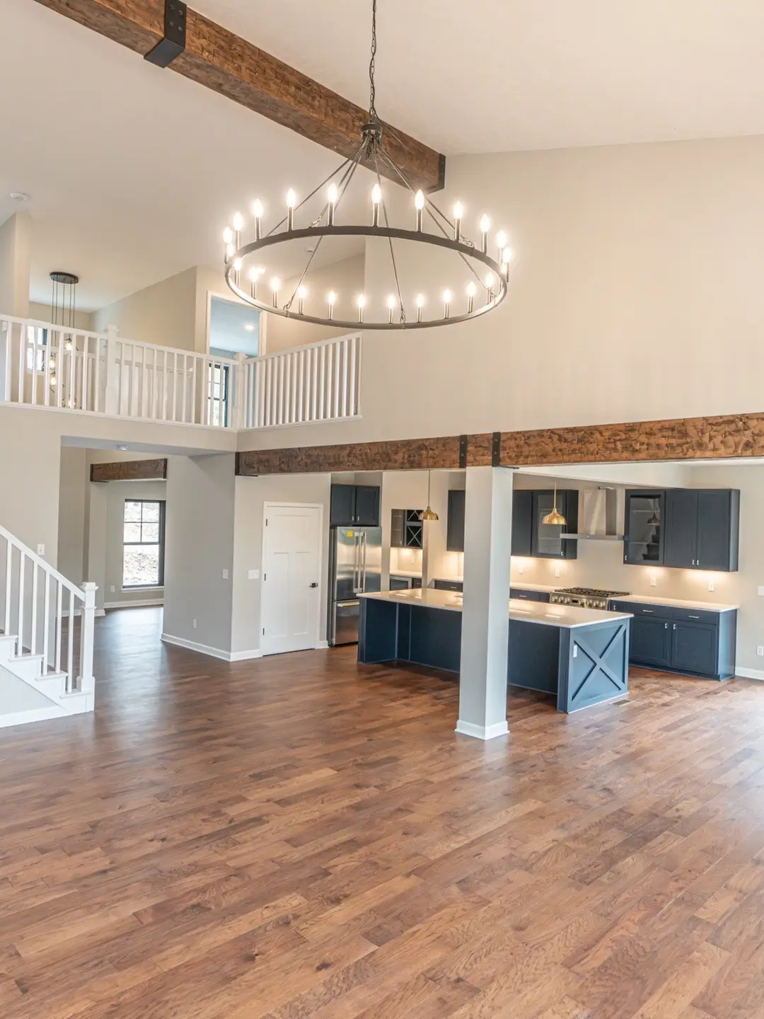 This Winchester II in PA is the perfect mix of bold and neutral 🤌🥰 #fyp #waynehomes #homebuilder #customhome #builtaroundyou #dreamhome #homebuilding #newhome #farmhouse #farmhousestyle #winchester #twostory 