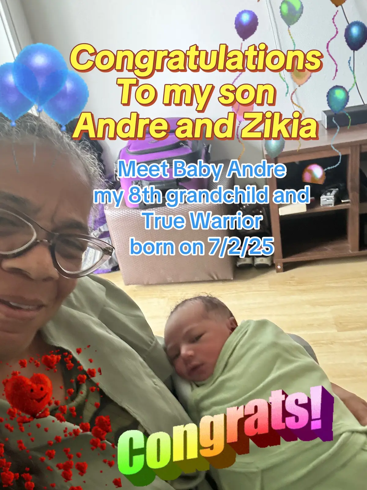 Welcome little Andre, one TRUE WARRIOR!  he and his mommy Zikia had a real battle.  BUT GOD CLAIMED VICTORY over them both.  Thank you LORD, Jesus Christ.   #fyp #propheticseersage #foryoupage #warriors 
