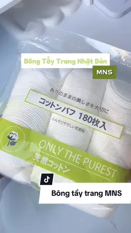 Bông tẩy trang MNS nhật bản #bongtaytrang #bongtaytrangquocdan #bongtaytrangmns #maitrangreview #skincare 