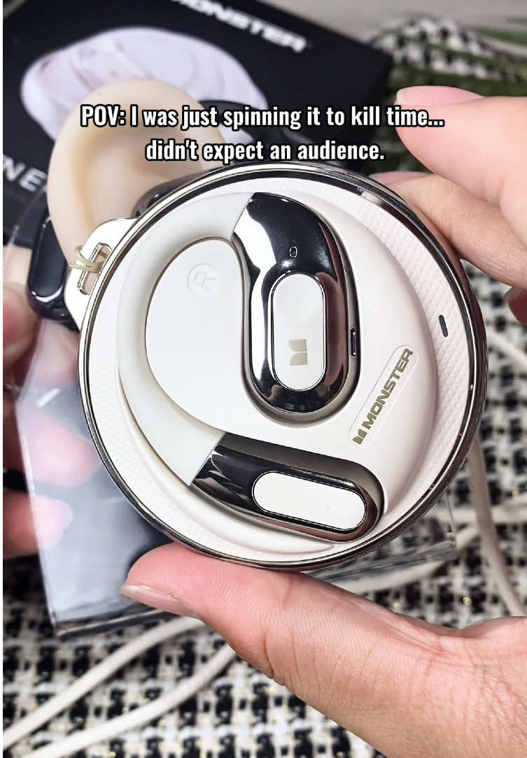 No pressure, no limits. Monster AC330 open-ear earbuds are built for movement-sweatproof, secure, and stylish. Take calls, hit the gym, or relax in style. #us #freeshipping #spotlightfinds #TikTok #tiktokmademebuyit #cozyvibes #ShopVideoCarnival #fyp #foryou #DealsforYouDays #bluetooth5.4 #earbudsstyle #techgadget