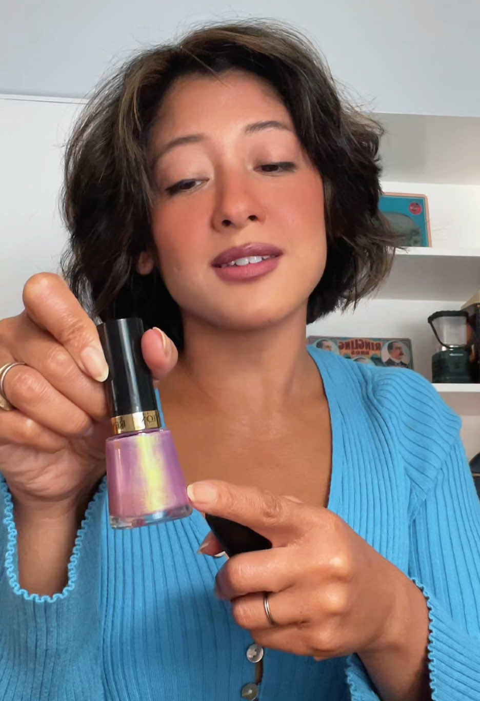 Not me using a turmeric mask before this but omg this nail polish is MY FAV #nailtok #nailpolish #beautyhacks #holistichealth 