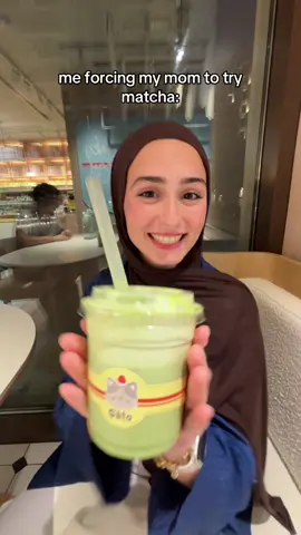 she didn’t even want to try it 😭  @yalla.sali #fypシ #matcha #fypage 