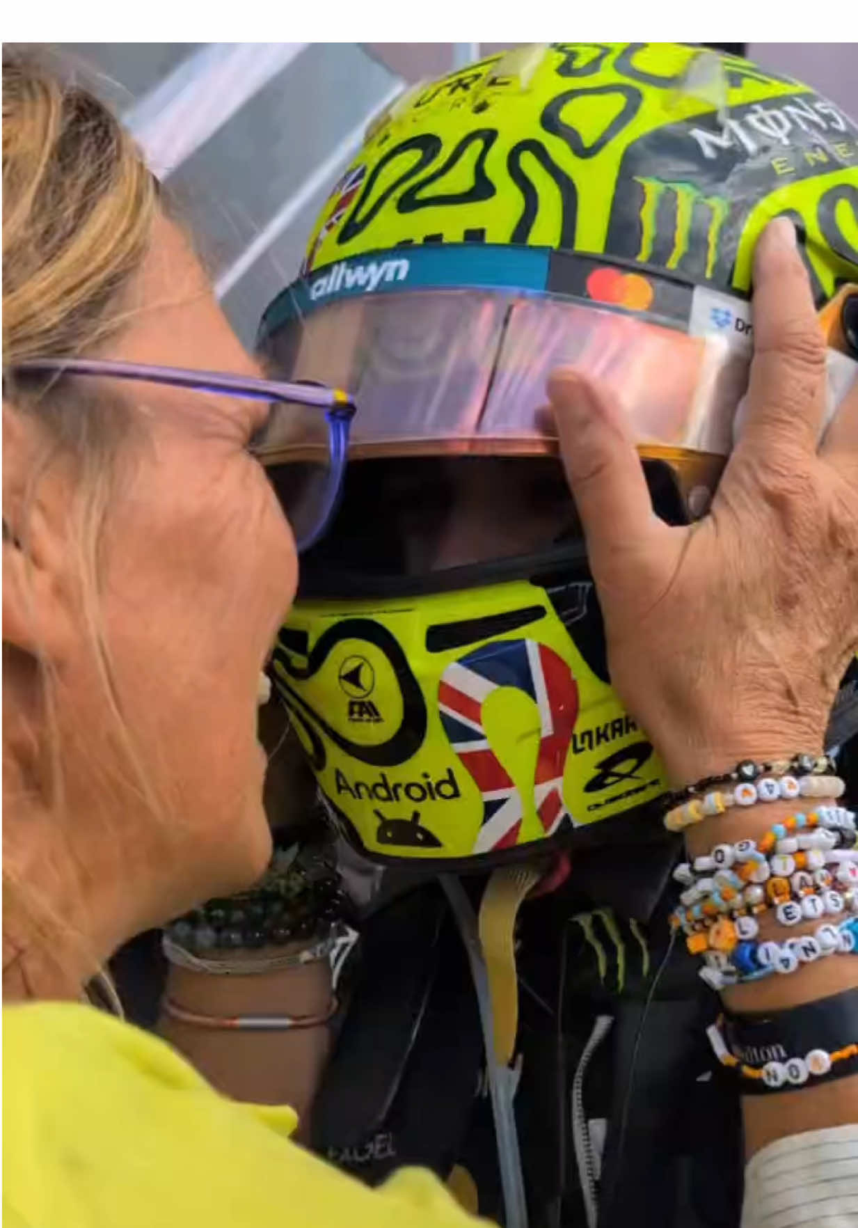 Lando & his mum, it’s too cute not to share 🥹 #McLaren #F1 #BritishGP 