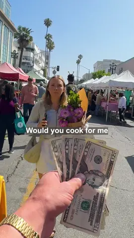 Surviving off the cooking of strangers for 24 hours #losangeles #cookingchallenge #cooking #wouldyoucookforme 