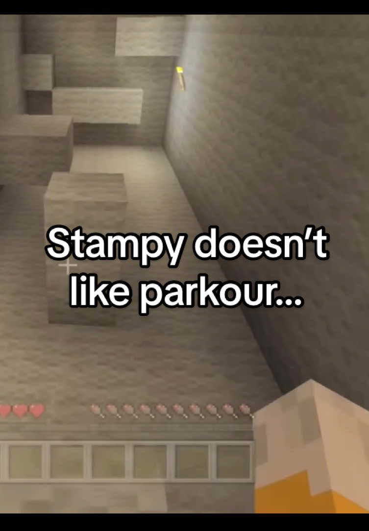 This makes me laugh out loud every time I hear it😭 Stampy really doesnt like parkour😂 #stampycat #iballisticsquid #Minecraft #adventuremap #minecraftparkour #parkour #nostalgia #funny #fyp 