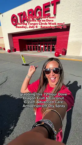 #DovePartner Dragon Fruit or Sandalwood? I think BOTH! This is me running to @target because it's Target Circle Week and it's literally the perfect time to stock up on @Dove Beauty & Personal Care Restocked for home and ready to hit the road for a beach weekend. This deal only lasts until ⏰July 12⏰ so make sure to take advantage of the buy one get one 50% off on Dove and Dove Men+Care Deo and Skin Cleansing items before its gone! #targetfinds #target#targetmusthaves #targethaul #targetrun #targetstore 