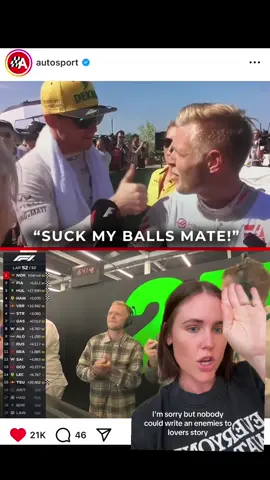 THIS is the enemies to lovers story we all needed 💚 #nicohulkenberg #kevinmagnussen 