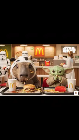 Galactic Fast-Food Chaos #grogu #babyyoda #starwars #fastfood #mcd #asmr #lea #stormtrooper #capybara #cutepets #capybaralove #foryou #PetsOfTikTok #viral #realcapybarakingdom #pets #funnytiktok 