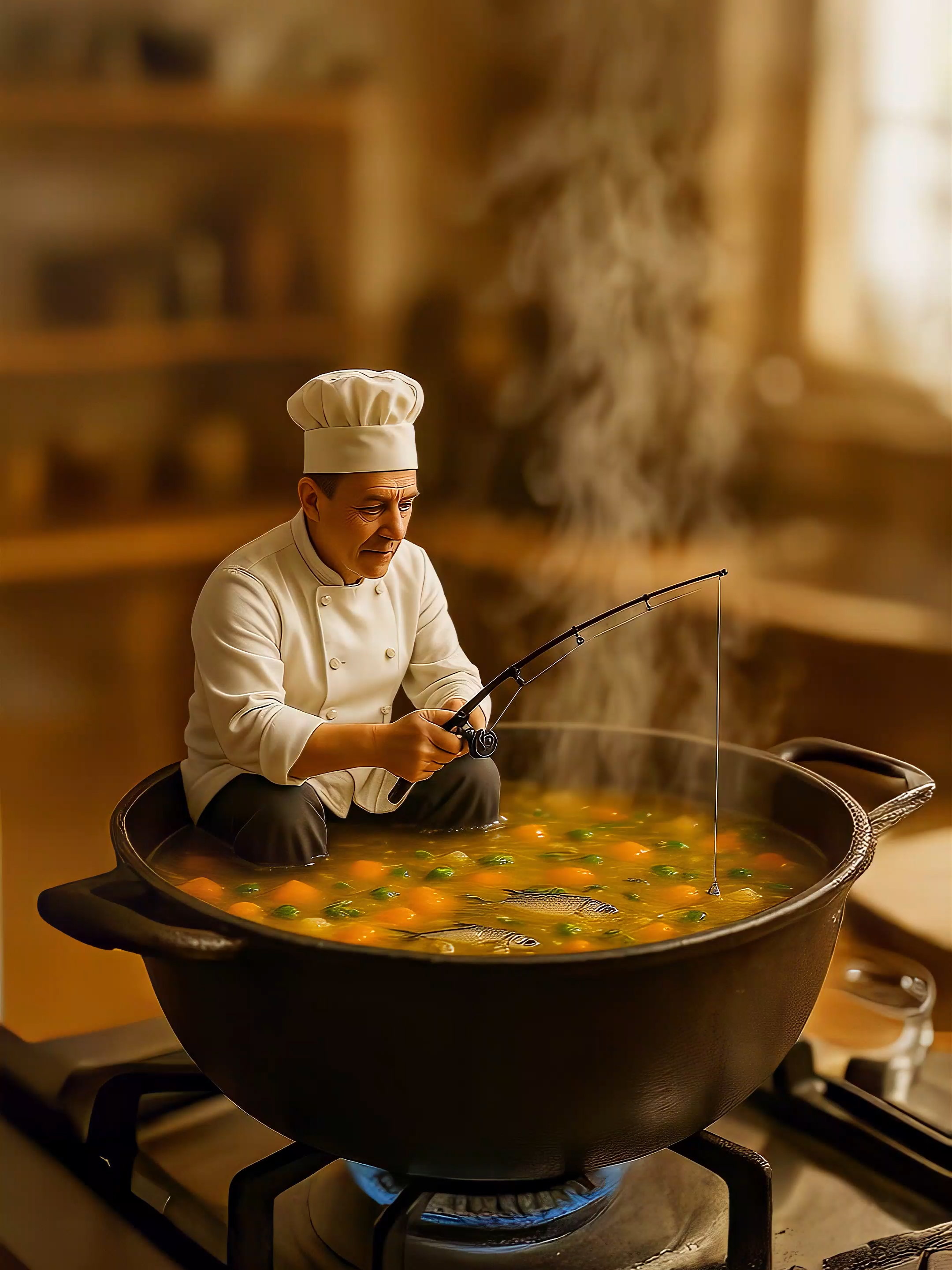 AI-generated video | Chef’s Fantasy 2 🍽 Made by meme-gen.ai Try it now... #chef #food #fantasy #creative #ai #aiart #cooking #magic #art #fun #viral #creature #cute #surreal #life
