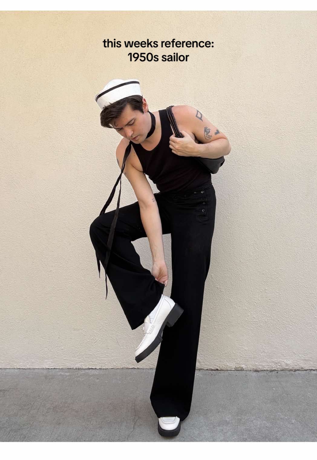 like I’ve been saying, it’s a sailor summer ⚓️ this weeks outfits, all rooted in vintage naval silhouettes reimagined for today #vintagefashion #1950sstyle #sailorcore #modernvintage #styleprocess #fashionseries 