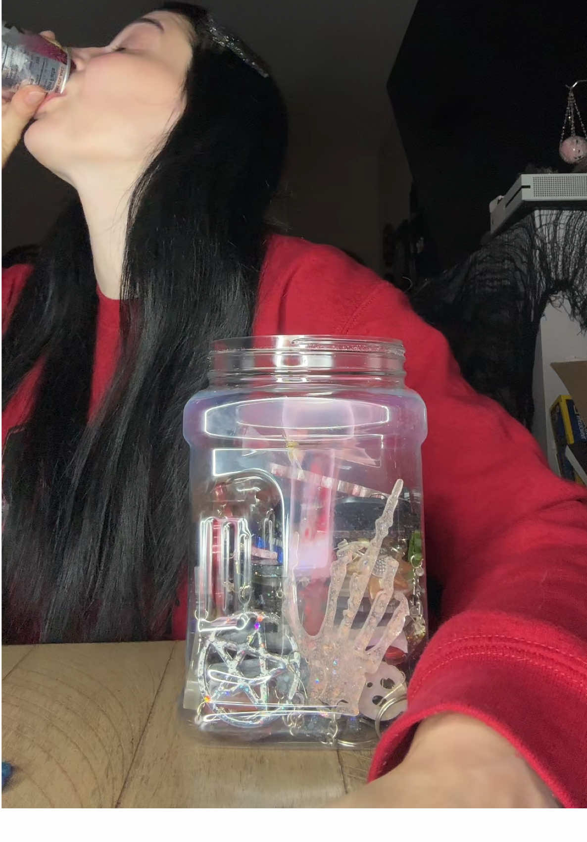 I TOOK A SIP OF “water” EVERYTIME I KEPT SOMETHING HAHAHAHAHAHAH pt 1!! everything was MADE by @Jeslyn Brennecke #jewelrytiktok #foryewwww #trendingvideo #fypシ゚viral #mysteryjewlerygirl #supportsmallbusiness #crystals #mysterybox #accessories #jewleryhaul #mystery #jewelry #jar #alttiktok #crystalsoftiktok #handmadejewelry #unboxing #altgirl #alternative 