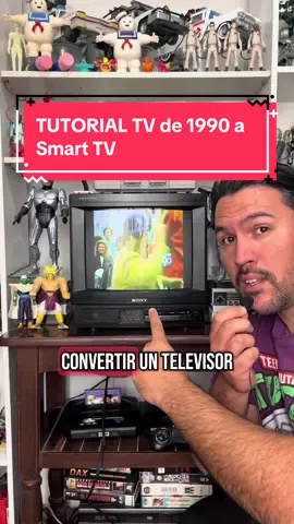 Te enseño a convertir un televisor de 1990 en un Smart TV #tutorial #convertirensmarttv #tvdetubo #hdmiarca #tecnoogia #vintage #retro #videojuegos #smartv #series90s #1990 