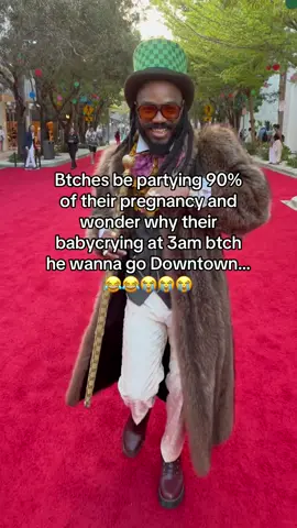 Btches be partying 90% of their pregnancy and wonder why their babycrying at 3am btch he wanna go Downtown #blackwillywonka #thegoldenticketnetflix #legendalreadymade #grissinbon 