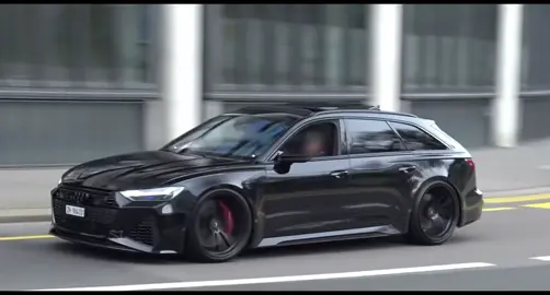 Black Audi RS6 C8 in Swiss Streets 😍  #AudiRS6 #RS6 #STWheels #Zurich #Switzerland #fyp 