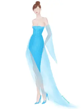 Blue dress #illustration with #procreate 🩵✨ #fashion #fashiontiktok #fashiondesigner #digitalart 