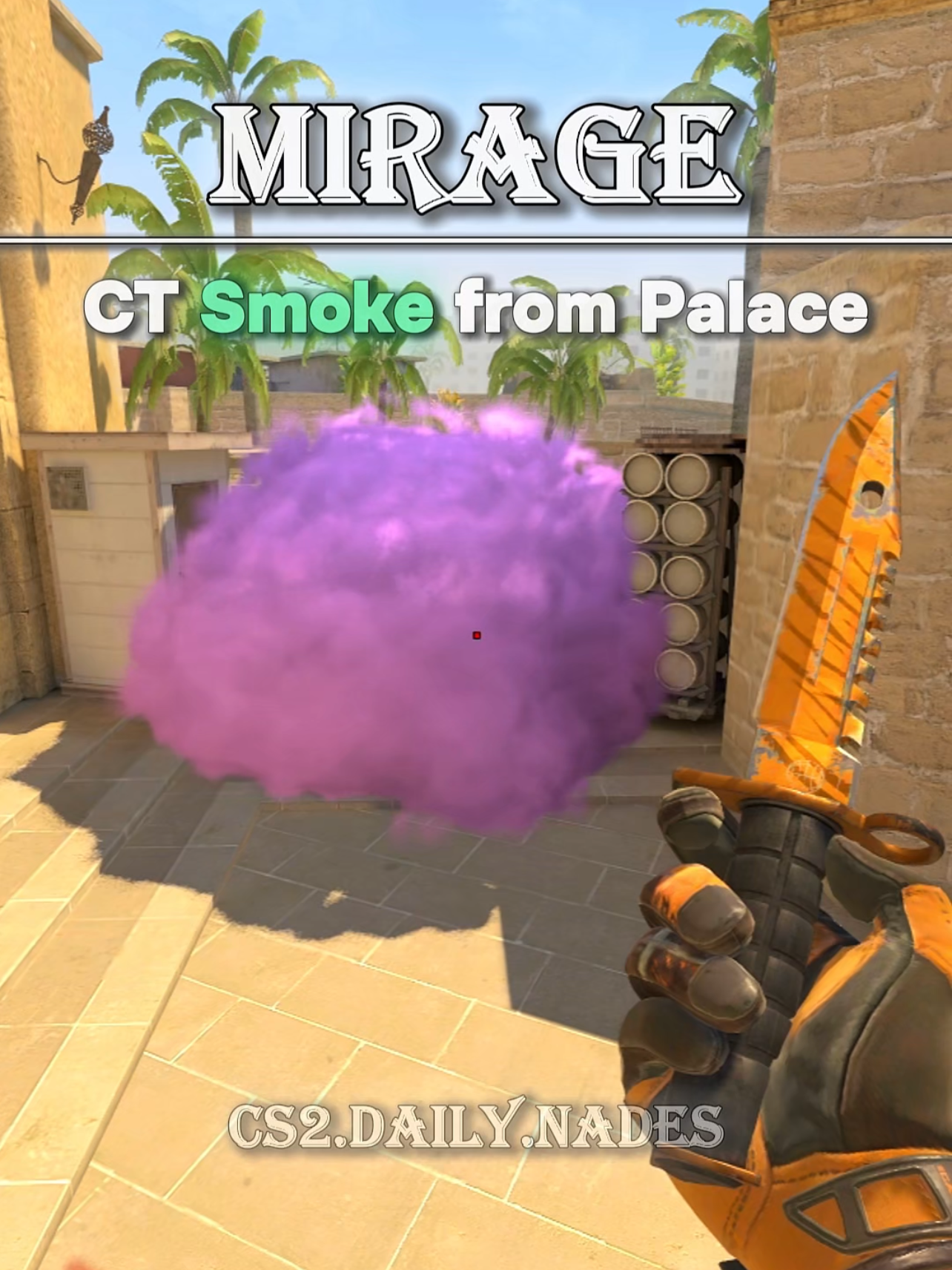⚠️CT Smoke from Palace (Mirage)🚨 #counterstrike #fyp #cs2