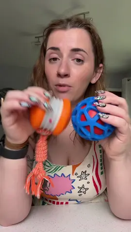 Between the QGI ball and the seagi ball, which do I prefer as a certified canine enrichment tech? #mentalstimulationfordogs #dogmomhack #interactivedogtoy #dogenrichment #enrichmentfordogs #dealsforyoudays #dogtoy 