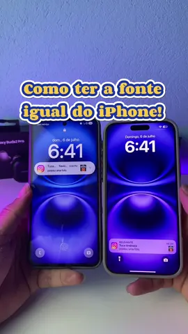 Como ter a fonte do iPhone no seu Galaxy #iphone #samsung #samsunga56 #galaxya56 #a56 #samsunggalaxy 