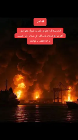 ##عاجل  #الحديده #الان تتعرض لضرب طيران متواصل  اكثر من 8 ضربات لحد الان في ميناء  راس عيسى يا الله لطفك  باخوانناء