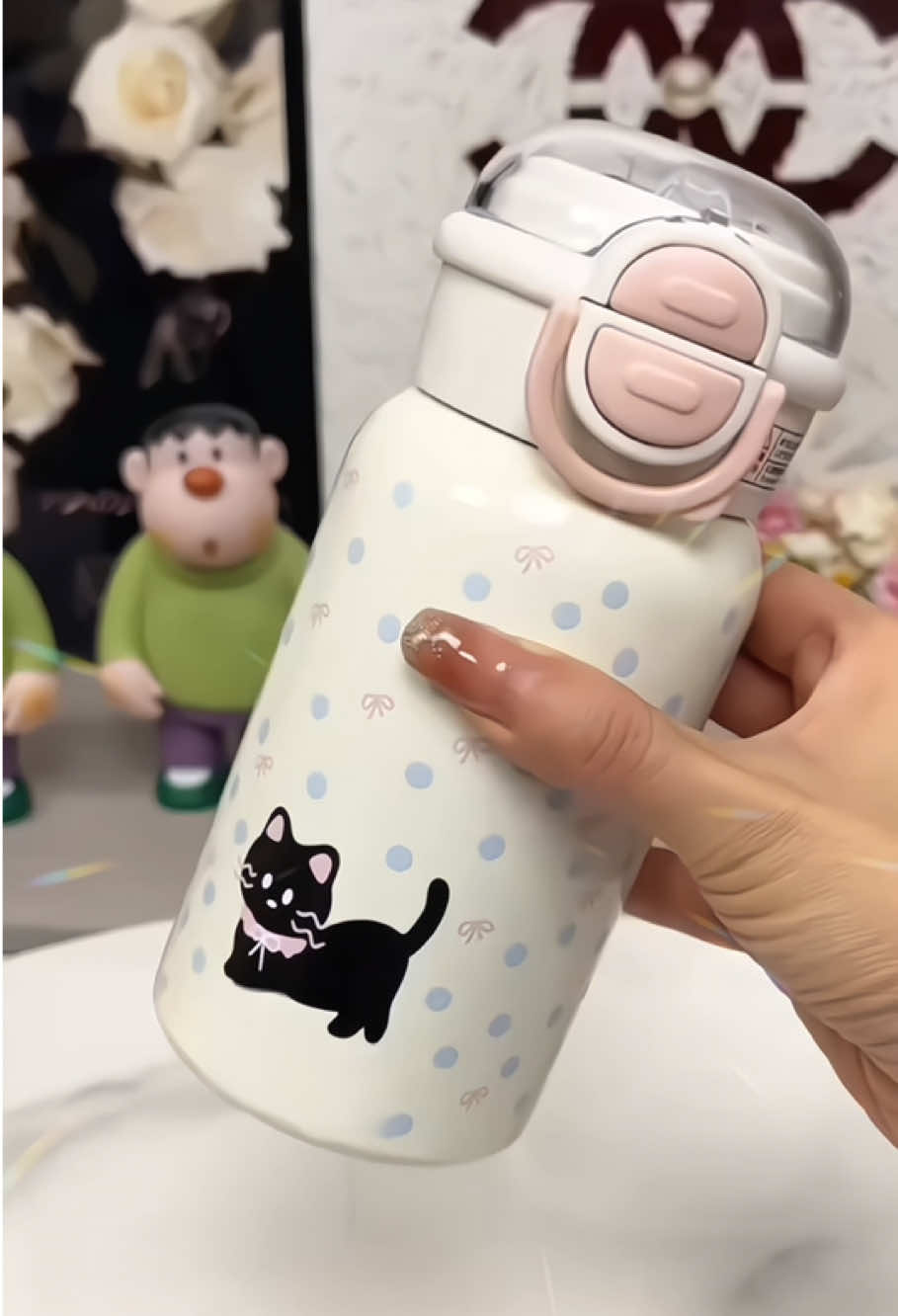 可爱猫咪保温杯#保温保冷#双饮口#316不锈钢