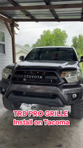 TRD Grille on a Tacoma  #singlecabtacoma #tacoma4x4 #tacomatrd #trdpro #trdoffroad #singlecab #trokasperronas #trokas #tacomatrdpro #grille #install #howto #fyp 