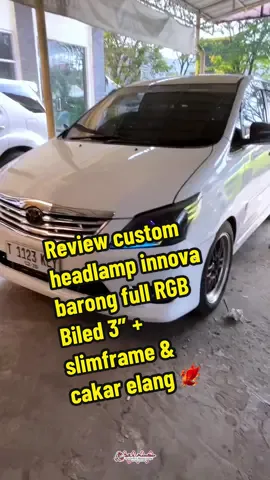 Custom headlight Innova 2011 keatas dengan mode Full RGB🌈 dan Full pencahayaan dari Biled‼️ Simak Review nya dan silahakan pertanyakan dikomentar atau DM ya pren 😎✌🏼 #innovabarong #innovamodifikasi #toyotainnova #innovadiesel #innovabensin #customheadlights #customheadlamp #biledprojector #slimframe #biledaes #rgb 