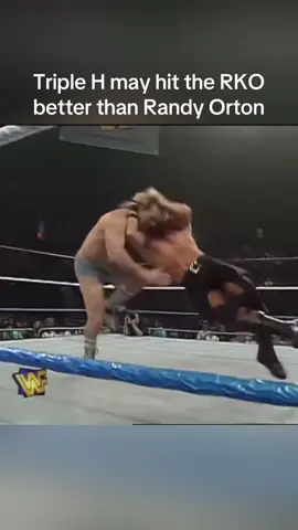 All the Triple H detractors aren’t going to like this, but The Game was hitting the RKO in WWE while Randy Orton was still in diapers (slight exaggeration). And he may even hit it better than The Viper. #WWE #wrestling #RKO #HHH #wrestlingtiktok 