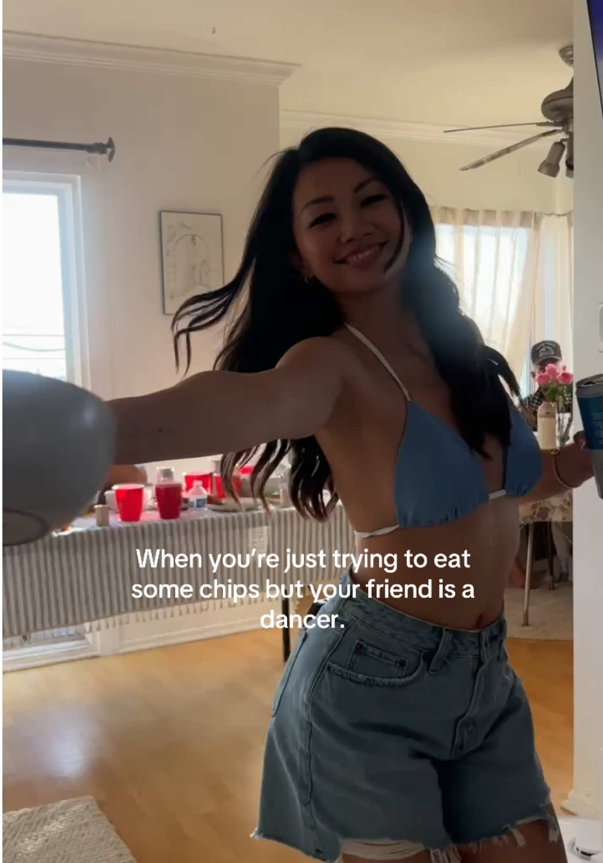 Never asking her to pass me the chips again