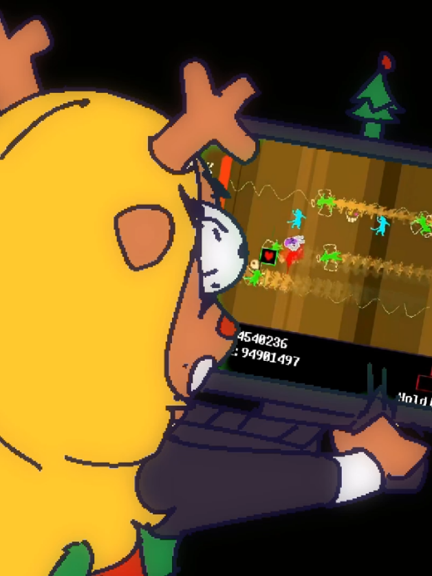 noelle locked in @ the livrary's computer (og gameplay by Wandy on YT) #Deltarune #noelleholiday #fypp 