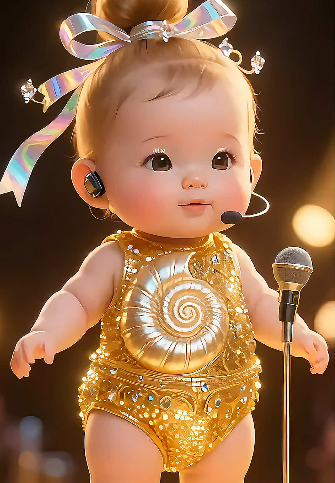 A Gold Snail Baby#fyp #trending #baby #viral #cute #xuhuong #dance 