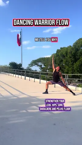 Dancing warrior, try it today #yoga #pelvicfloor #hatha #vinyasa #breathwork #meditation #asana #hipmobility #mobility #flexibility #legday #strength #anxietyrelief 