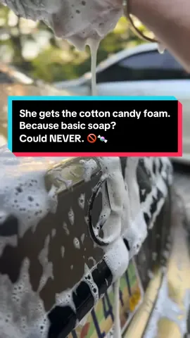 Cotton Candy Ultra Foam = car wash heaven. 🧼🍭 This shampoo hits different with the scent AND the suds. My fav for a reason. 💖 #BlackLineCarCare #CarWash #CarDetailing #AutoDetail #CleanCar #Mercedes #WrappedCar #BlacklineUltraFoam  